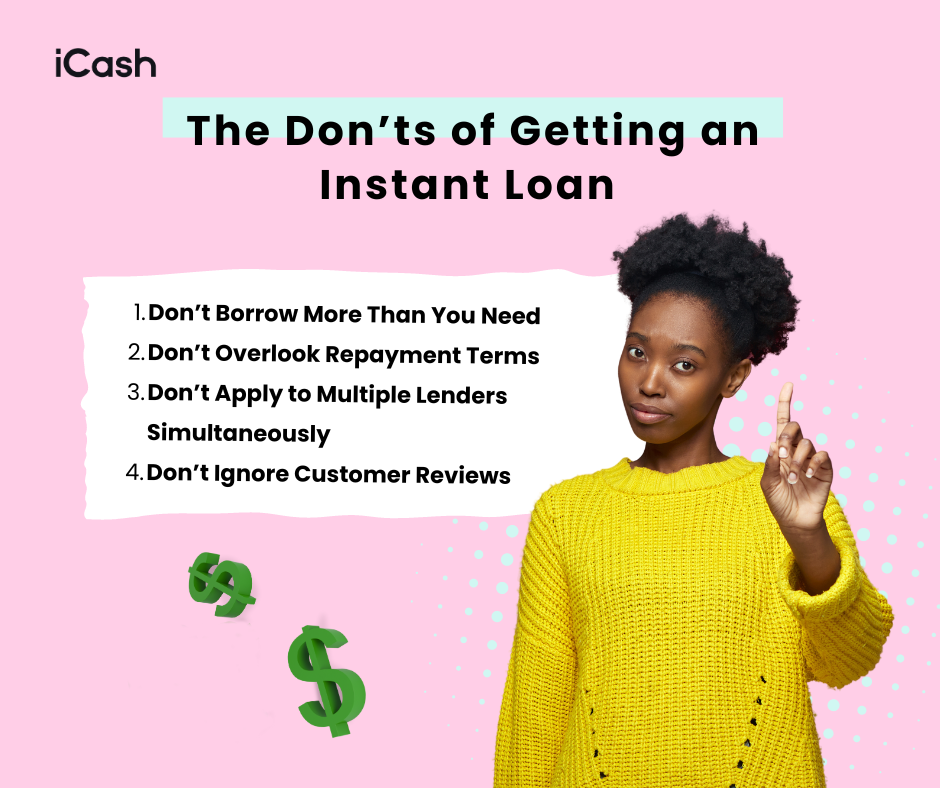 The Don’ts of Getting an Instant Loan