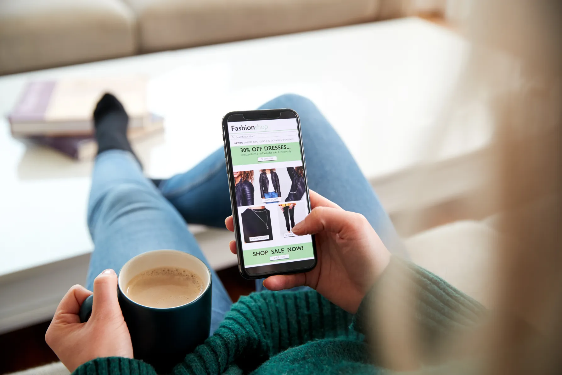 Woman Shopping For Clothes Online Woman Shopping For Clothes Online