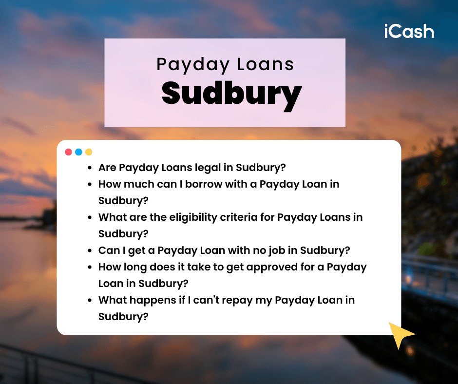 Payday Loans Sudbury Payday Loans in Sudbury