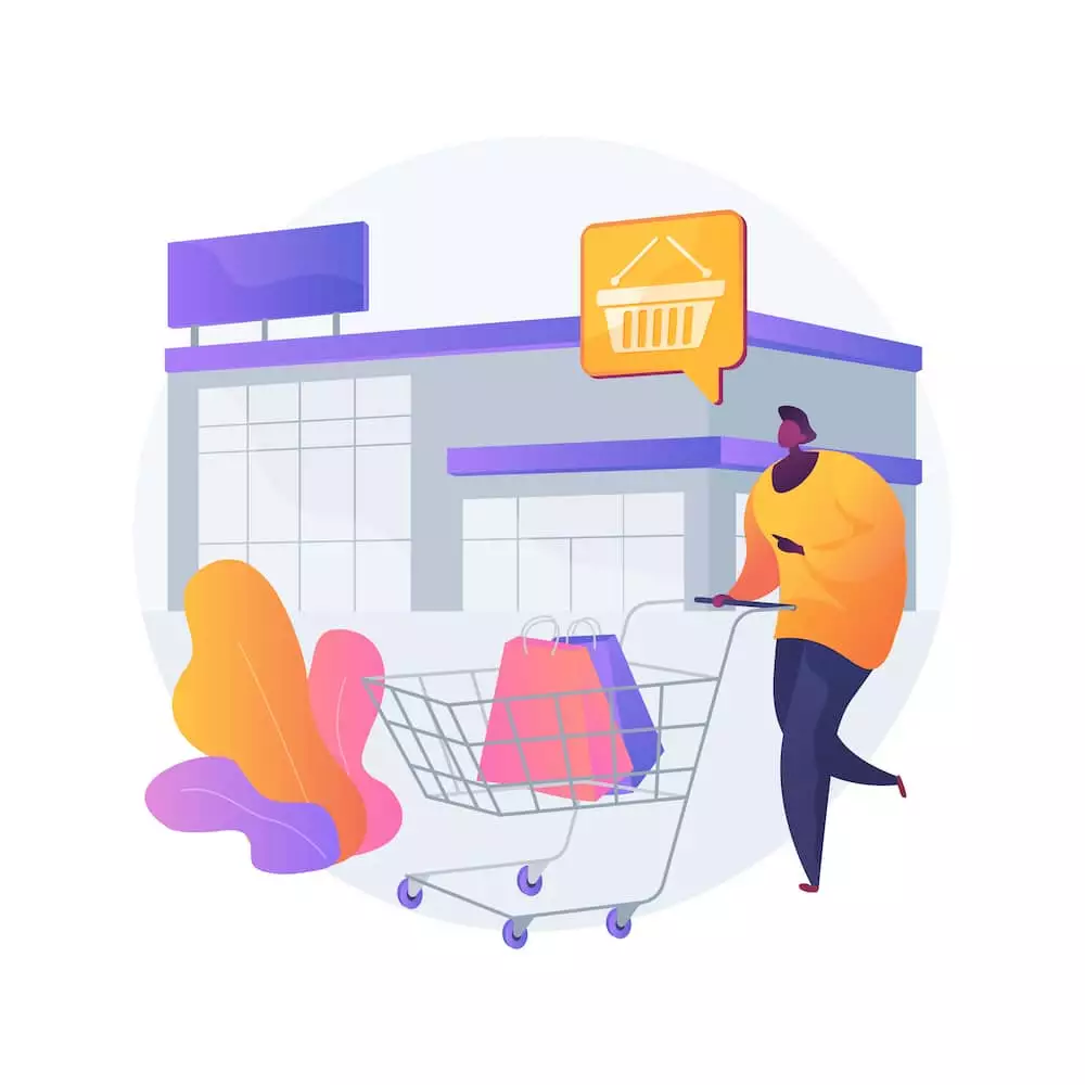 person-leaving-store-with-cart-1 person leaving store with cart