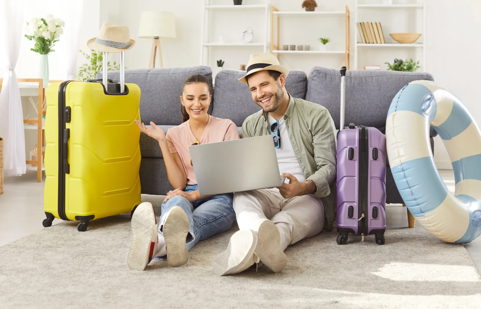 traveler-planning-vacation-budget-with-passport-boarding-passes-and-payday-loan-application