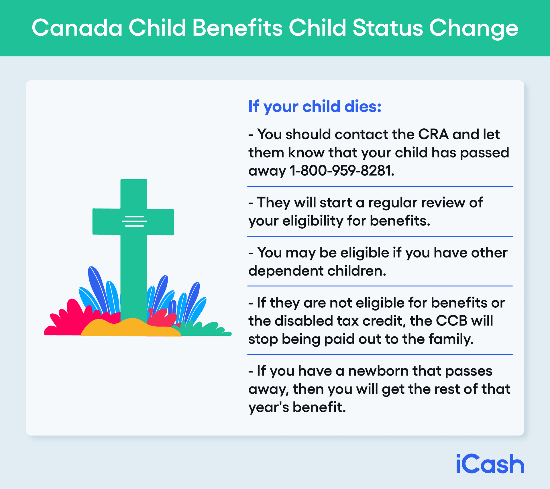 Canada Child Benefits Child Status Change - Child Dies Canada Child Benefits Child Status Change - Child Dies